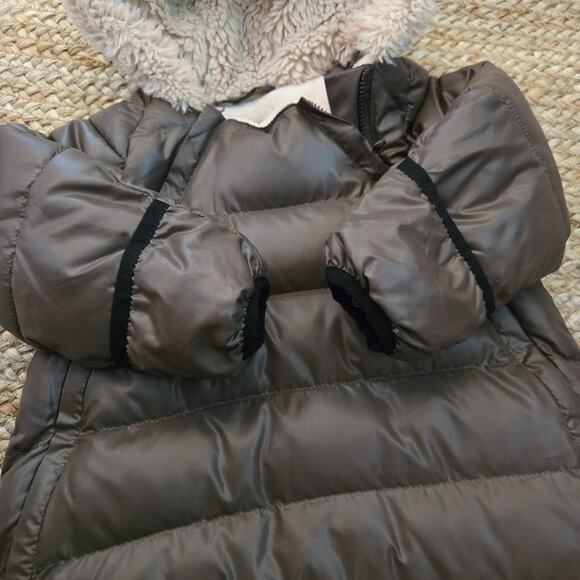 7 Am Enfant Doudoune Infant Coat Sack Boy Girl Winter Coat 6-12Months ~ Brown - Picture 3 of 9